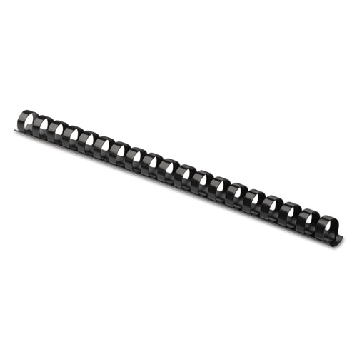 Fellowes Plastic Binding Combs - Black, 3/8" Diameter