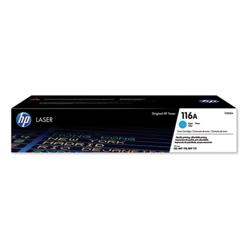 HP 116A (W2061A) Original Laser Toner Cartridge - Cyan - 1 Each