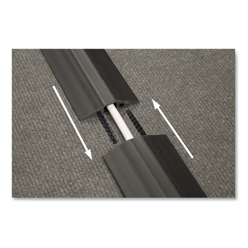 Medium-Duty Floor Cable Cover, 2.63" Wide x 30 ft Long, Black