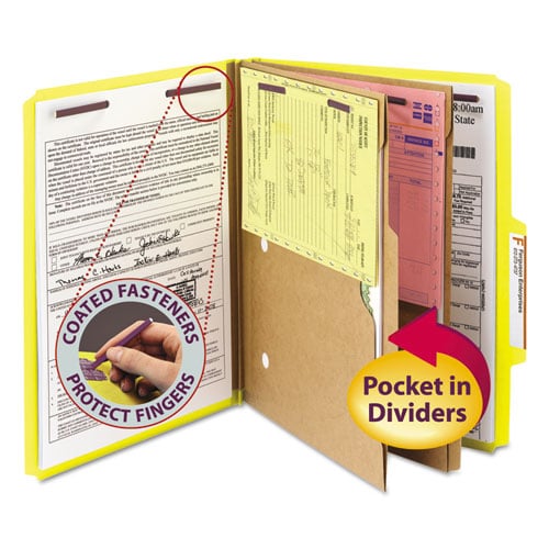 Smead SafeSHIELD 2/5 Tab Cut Letter Recycled Classification Folder