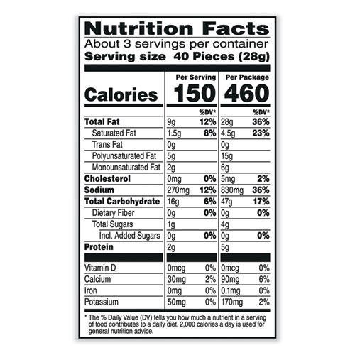 Puff'd Crackers, Double Cheese, 3 oz Bag, 6/Carton