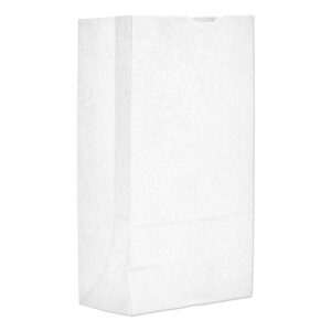 Grocery Paper Bags, #12 Size, 7" x 4.38" x 13.75", White, 500/Bundle