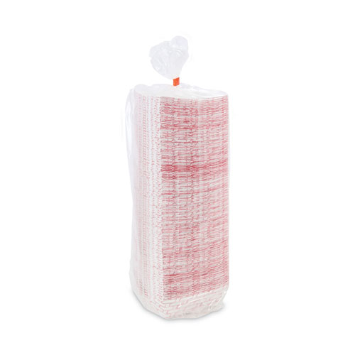 Paper Food Baskets, 1 lb Capacity, Red/White, 1,000/Carton