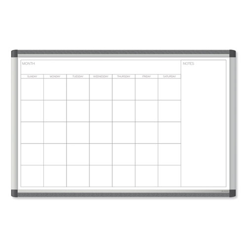PINIT Magnetic Dry Erase Calendar, Monthly Planning/Scheduling, 36 x 24 (Actual Size: 35 x 23), White Surface, Aluminum Frame