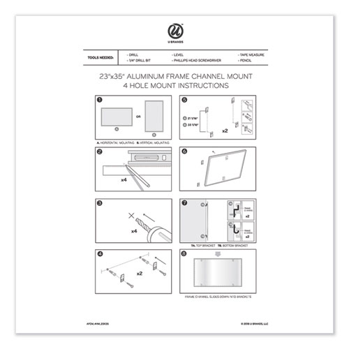 PINIT Magnetic Dry Erase Calendar, Monthly Planning/Scheduling, 36 x 24 (Actual Size: 35 x 23), White Surface, Aluminum Frame