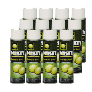Handheld Air Deodorizer, Lemon Peel, 10 oz Aerosol Spray, 12/Carton