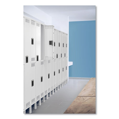 Double Tier Locker with Legs, Single Stack, 12w x 18d x 78h, Medium Gray