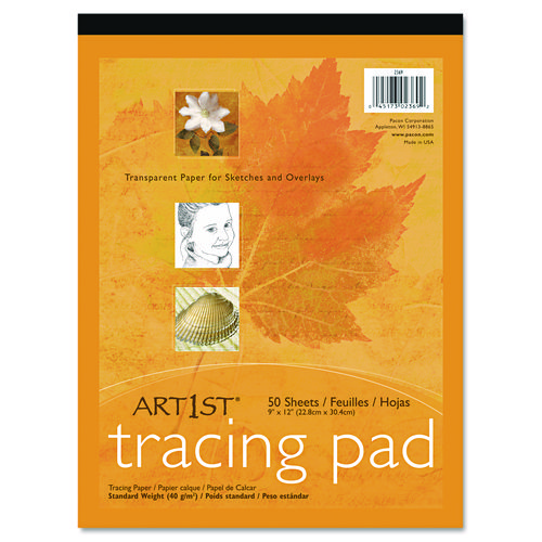 Art1st Parchment Tracing Paper, 16 lb, 9 x 12, White, 50/Pack