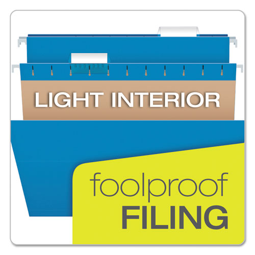 Colored Hanging Folders, Legal Size, 1/5-Cut Tabs, Assorted Colors, 25/Box