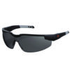 Skullerz DELLENGER Anti-Scratch/Enhanced Anti-Fog Safety Glasses w/ Adjustable Temples, Black Frame, Smoke Polycarbonate Lens
