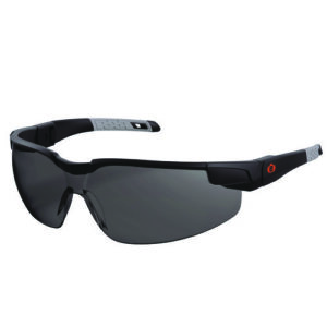 Skullerz DELLENGER Anti-Scratch/Enhanced Anti-Fog Safety Glasses w/ Adjustable Temples, Black Frame, Smoke Polycarbonate Lens