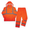 GloWear 8376K Lightweight HV Rain Suit, Medium, Orange