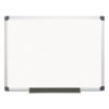 Value Melamine Dry Erase Board, 36" x 48", White Surface, Satin Aluminum Frame