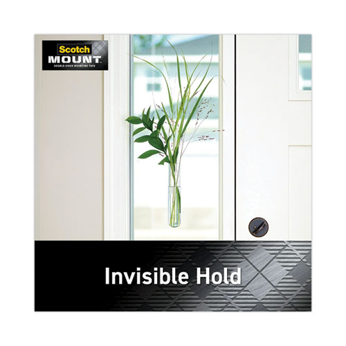Permanent Clear Mounting Tape, Holds Up to 15 lbs, 1 x 60, Clear