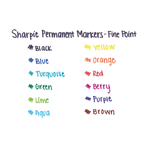 Fine Tip Permanent Marker, Breast Cancer Awareness, Fine Bullet Tip, Black, 2/Pack