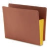 Redrope Drop-Front End Tab File Pockets, Fully Lined 6.5" High Gussets, 3.5" Expansion, Letter Size, Redrope/Yellow, 10/Box