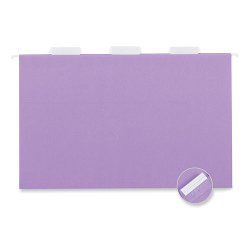 Deluxe Bright Color Hanging File Folders, Legal Size, 1/5-Cut Tabs, Assorted Colors, 25/Box