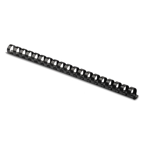 Fellowes Plastic Binding Combs - Black, 1/2" Diameter