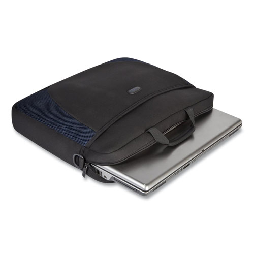 Horizontal Slipcase, Fits Devices Up to 17", Neoprene, 17.25 x 4 x 13, Black/Blue