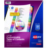 Customizable Table of Contents Ready Index Multicolor Dividers, 31-Tab, 1 to 31, 11 x 8.5, White, 6 Sets