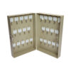 Combination Lockable Key Cabinet, 28-Key, Metal, Sand, 7.75 x 3.25 x 11.5