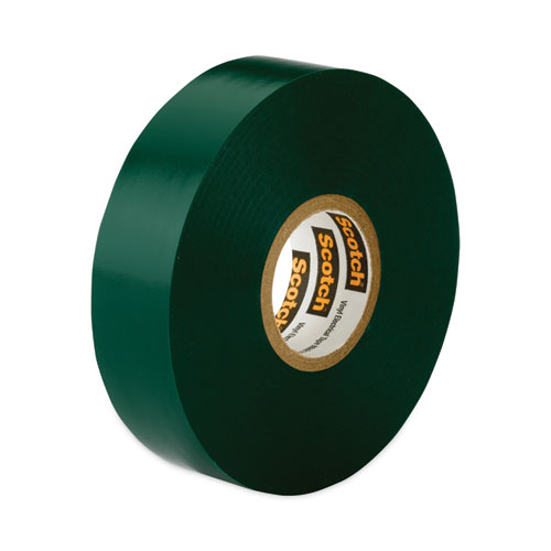Scotch 35 Vinyl Electrical Color Coding Tape, 3" Core, 0.75" x 66 ft, Green