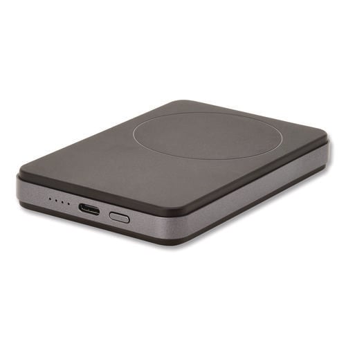 Portable Wireless Magnetic Charging Power Bank, USB C, Black