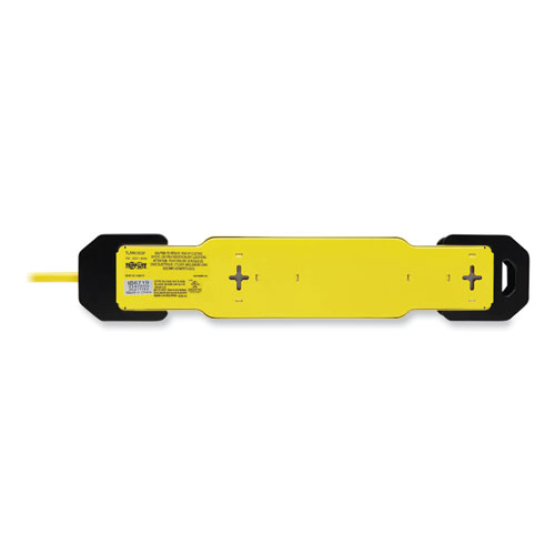Power It! Safety Power Strip with GFCI Plug, 6 Outlets, 9 ft Cord, Yellow/Black
