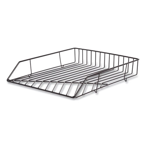 Vena Paper Tray, 1 Section, Holds 11" x 8.5" Sheets, 10.04 x 12.44 x 2.01, Black