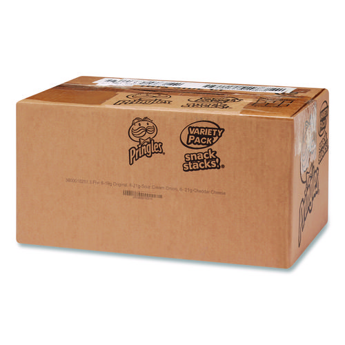 Variety Pack Potato Chips, Sour Cream and Onion/Cheddar Cheese/Original, 0.67 oz/0.74 oz Cans, 72/Carton