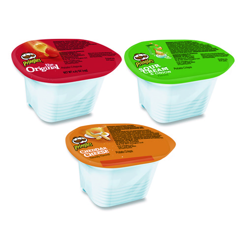 Variety Pack Potato Chips, Sour Cream and Onion/Cheddar Cheese/Original, 0.67 oz/0.74 oz Cans, 72/Carton