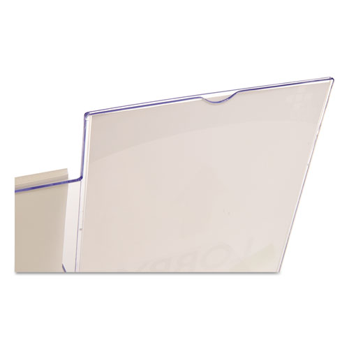 Superior Image Slanted Sign Holder with Side Pocket, 13.5w x 4.25d x 10.88h, Clear - Image 10