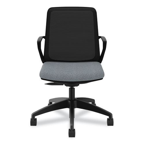 Cliq Office Chair, Supports Up to 300 lb, 17" to 22" Seat Height, Basalt Seat, Black Back, Black Base - Image 2