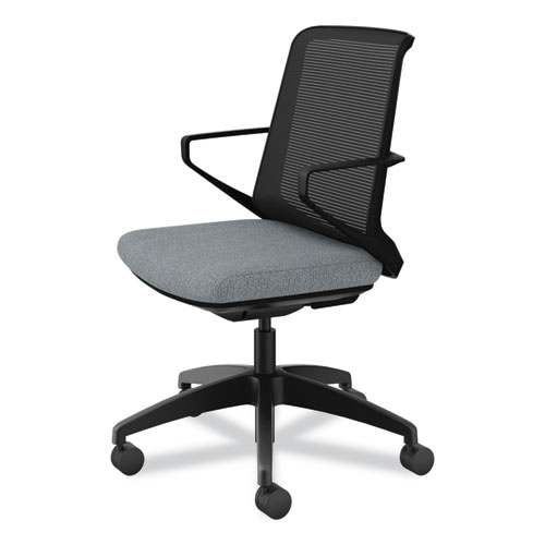 Cliq Office Chair, Supports Up to 300 lb, 17" to 22" Seat Height, Basalt Seat, Black Back, Black Base - Image 3