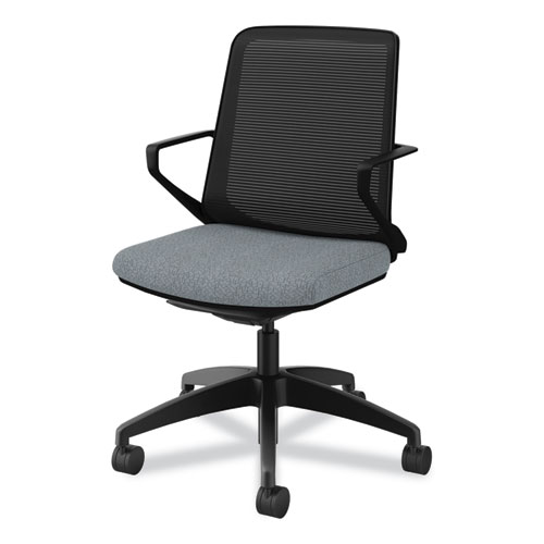 Cliq Office Chair, Supports Up to 300 lb, 17" to 22" Seat Height, Basalt Seat, Black Back, Black Base - Image 4