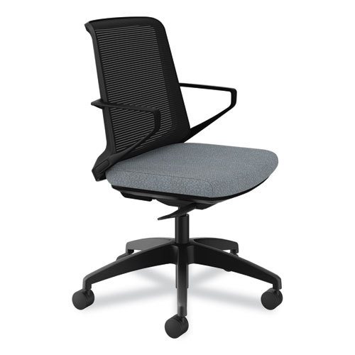 Cliq Office Chair, Supports Up to 300 lb, 17" to 22" Seat Height, Basalt Seat, Black Back, Black Base - Image 5
