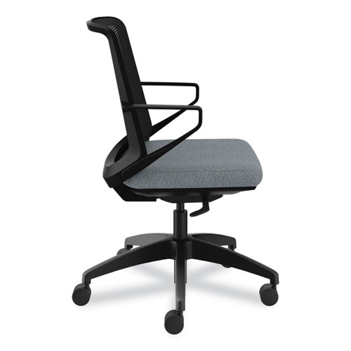 Cliq Office Chair, Supports Up to 300 lb, 17" to 22" Seat Height, Basalt Seat, Black Back, Black Base - Image 6