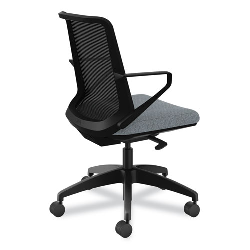 Cliq Office Chair, Supports Up to 300 lb, 17" to 22" Seat Height, Basalt Seat, Black Back, Black Base - Image 7