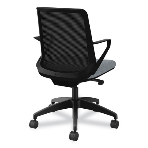 Cliq Office Chair, Supports Up to 300 lb, 17" to 22" Seat Height, Basalt Seat, Black Back, Black Base - Image 8