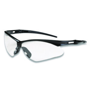 Anser Optical Safety Glasses, Anti-Fog, Scratch-Resistant, Clear Lens, Black Frame