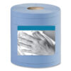 Industrial Paper Wiper, 4-Ply, 11 x 15.75, Unscented, Blue, 375 Wipes/Roll, 2 Rolls/Carton