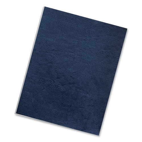 Classic Grain Texture Binding System Covers, 11 x 8.5, Navy, 50/Pack