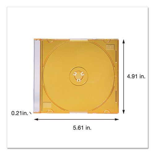 CD/DVD Slim Case, Assorted Colors, 50/Pack