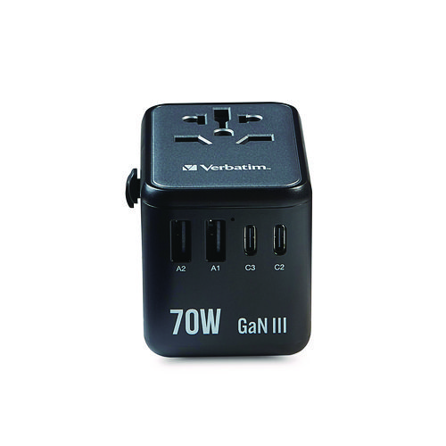 UTA-09 Gan III Universal Travel Adapter, (2) USB-A/(2) USB-C/USB-C with Power Delivery 3.0