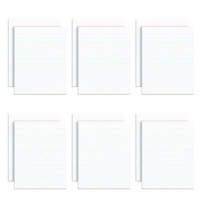 Glue Top Pads, Wide/Legal Rule, 50 White 8.5 x 11 Sheets, Dozen