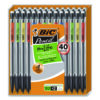 Xtra Smooth Mechanical Pencil, 0.7 mm, HB (#2), Black Lead, Clear Barrel, 40/Pack