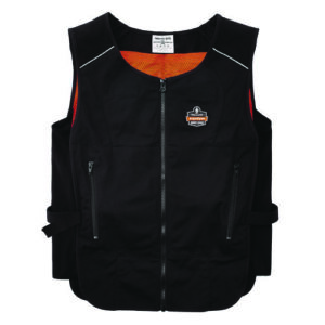 Chill-Its 6255 Lightweight Phase Change Cooling Vest, Cotton/Polyester, 2X-Large/3X-Large, Black