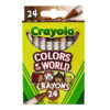 Colors of the World Crayons, Assorted, 24/Pack