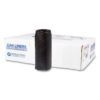 High-Density Commercial Can Liners, 16 gal, 8 mic, 24" x 33", Black, Interleaved Roll, 50 Bags/Roll, 20 Rolls/Carton