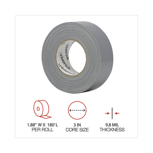General-Purpose Duct Tape, 3" Core, 1.88" x 60 yds, Silver